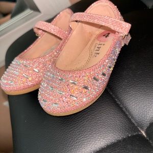 Pink slippers with bling